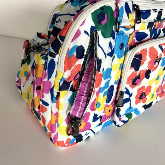 Lug Propeller 2 Overnight Bag Wildflower Brights White with Neon Print - Picture 13 of 16